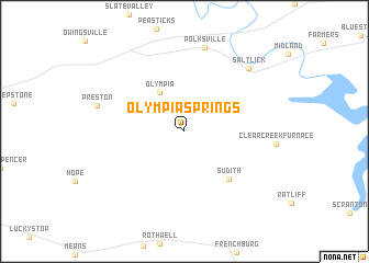 map of Olympia Springs