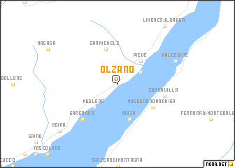 map of Olzano