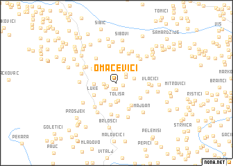 map of Omačevići