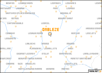 map of Omblèze