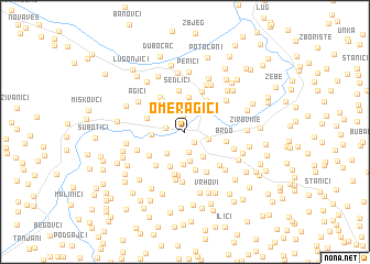 map of Omeragići