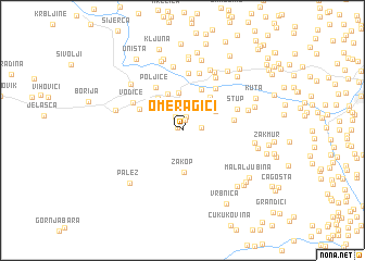 map of Omeragići