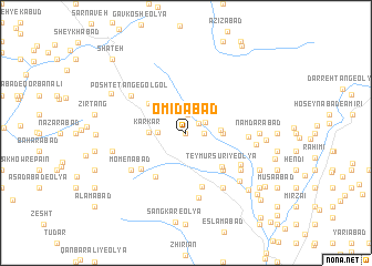 map of Omīdābād