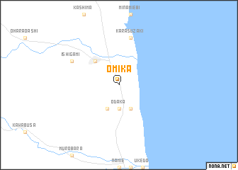 map of Ōmika