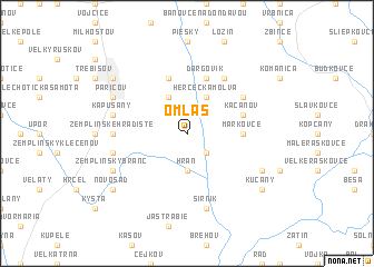 map of Omláš