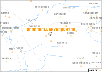 map of Omm Maḩalleh-ye Maghtan