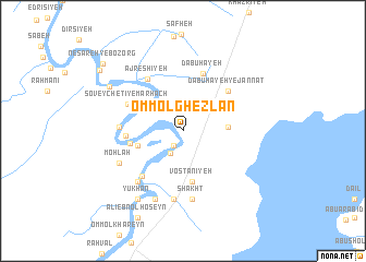 map of Omm ol Ghezlān