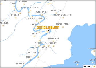 map of Omm ol Ḩejār