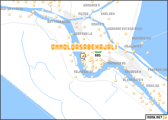 map of Omm ol Qaşab-e Ḩāj ‘Alī