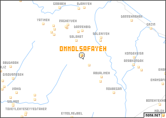 map of Omm ol Şafāyeh