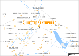 map of Omm oţ Ţarfeh-ye Vosţá