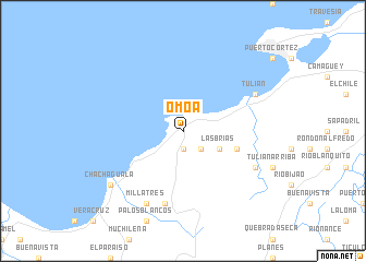 map of Omoa