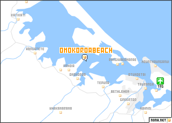 map of Omokoroa Beach