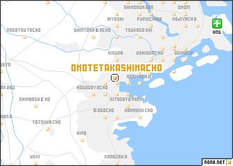 map of Omote-takashimachō