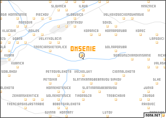 map of Omšenie