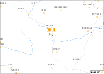 map of Omuļi