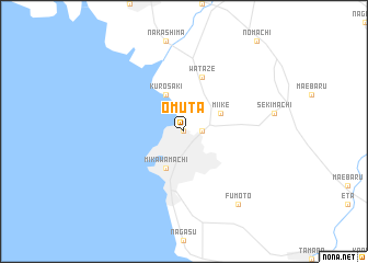 map of Ōmuta