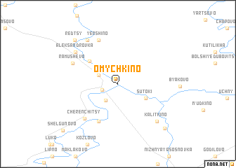 map of Omychkino