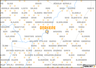 map of Onakere