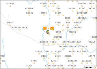 map of Onako