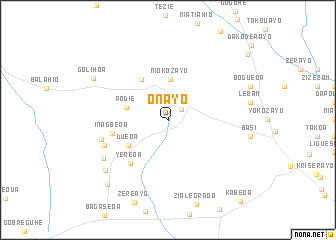 map of Onayo