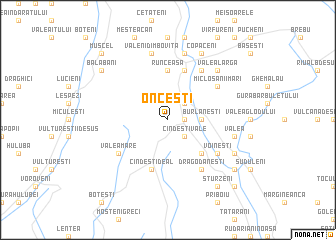 map of Onceşti