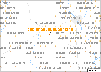 map of Oncina de la Valdoncina