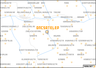 map of Oncsatelep