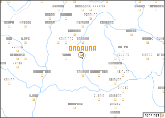 map of Ondauna