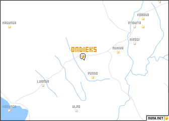 map of Ondiekʼs