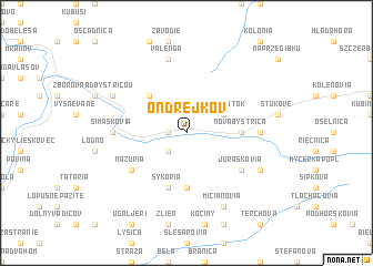 map of Ondrejkov