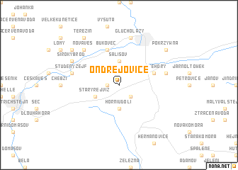 map of Ondřejovice