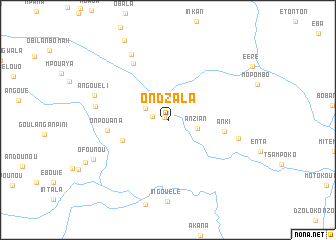 map of Ondzala