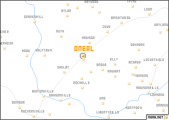 map of O\