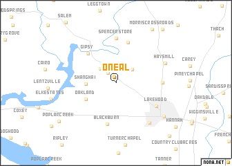 map of O\