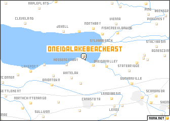 map of Oneida Lake Beach East