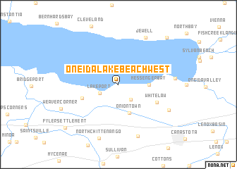 map of Oneida Lake Beach West