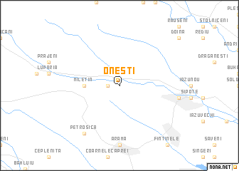 map of Oneşti