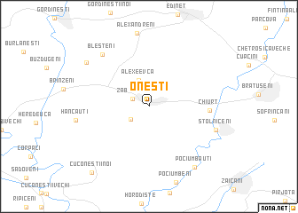 map of Oneşti