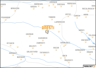 map of Oneşti