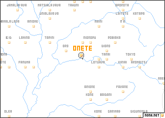 map of Onete