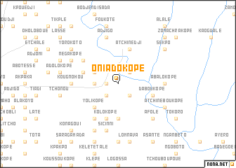 map of Oniadokopé