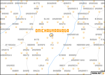 map of Onicha Uma Awada
