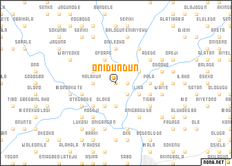 map of Onidundun