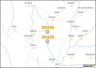map of Oniene
