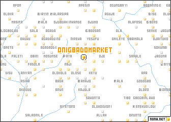 map of Onigbado Market