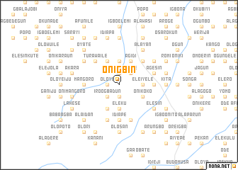 map of Onigbin