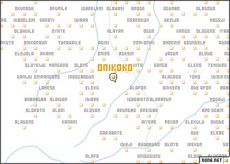 map of Onikoko