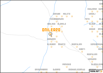 map of Onilearo