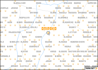 map of Onipako